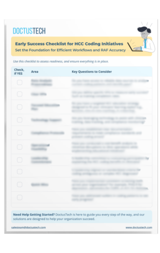 Free Checklist: Early Success for HCC Coding Initiatives​